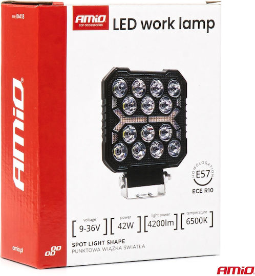 AMiO LED 12V 42W 3.8см с Бял осветление 1бр