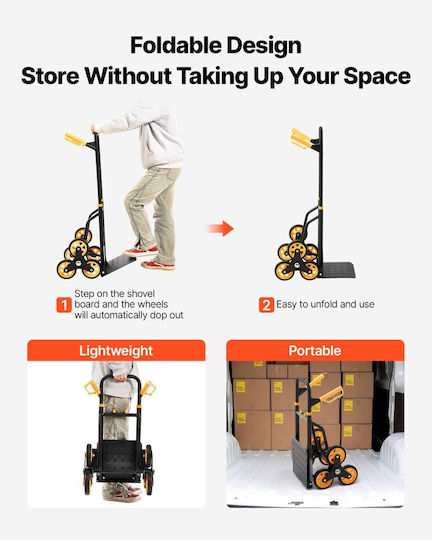 Vevor Collapsible Transport Trolley for Load up to 150kg