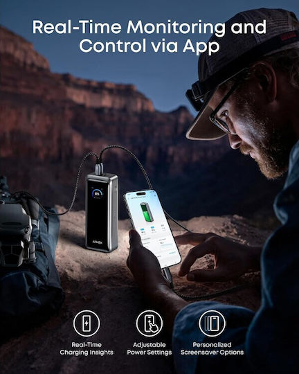 Anker Prime Power Bank 26250mAh 300W με Θύρα USB-A και 2 Θύρες USB-C Μαύρο
