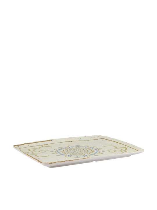 Raki Rectangular Melamine Serving Platter White 32x26cm