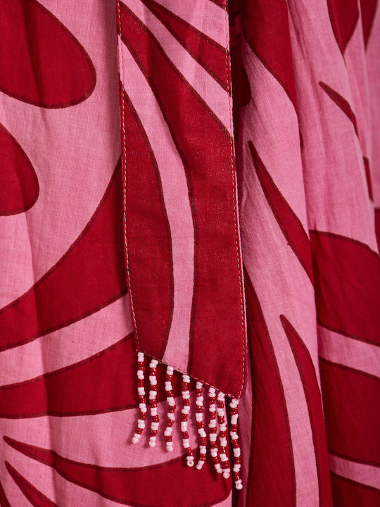 Midi Damenrock Umschlag Rosa