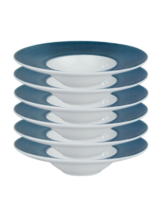 Raki Placă Pentru Paste Din Inox Albastră Cu Diametru 24cm