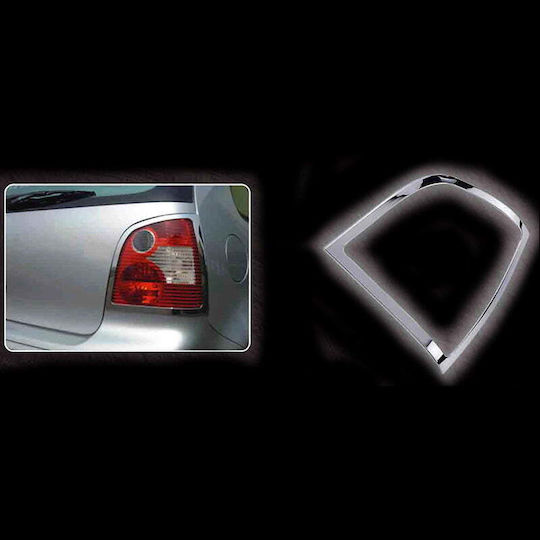 Vw Polo 03 Back Silver Headlights Masks