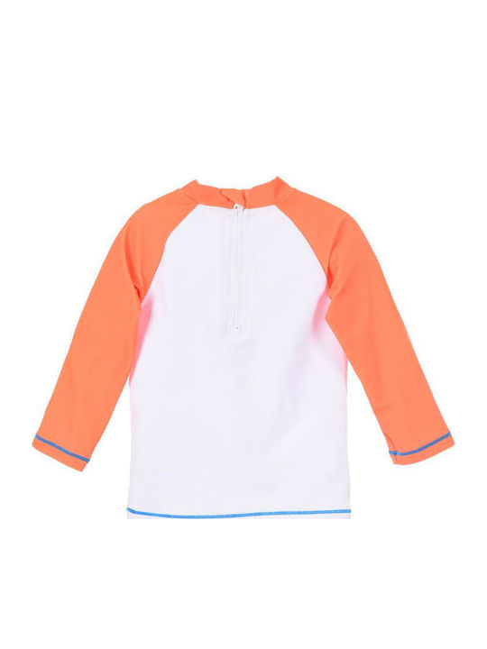 Superheroes Costum De Baie Pentru Copii Rashguard Cu Mâneci Lungi Portocaliu