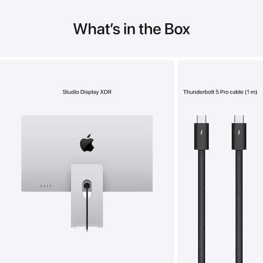 Apple Studio Display XDR IPS HDR Monitor 27" 5120x2880 White Nano Texture Glass Tilt And Height Adjustable Stand