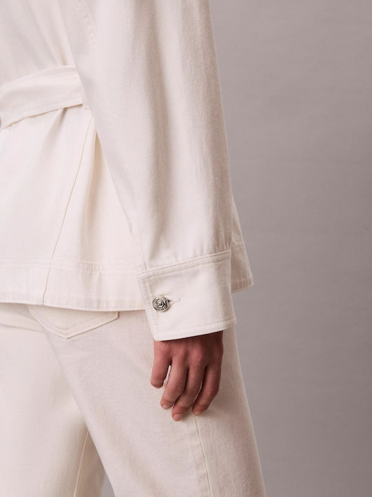 Γυναικείο Τζιν Μπουφάν Chalk White