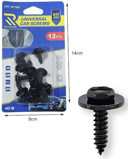 Rchang Βίδες Αυτοκινήτου Universal W17669 – Σετ 12 Τεμαχίων Car Screws