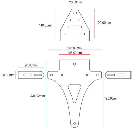 C-Racer Motorcycle License Plate Holder