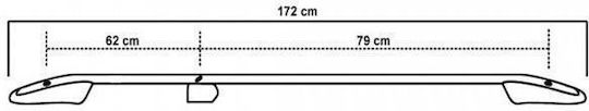 Omtec 172cm. (with Roof Rack Legs) Black