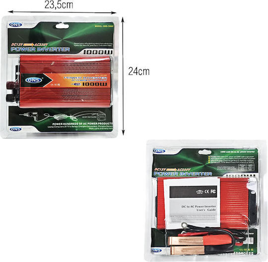 Invertor Auto 1000W pentru 12V DC