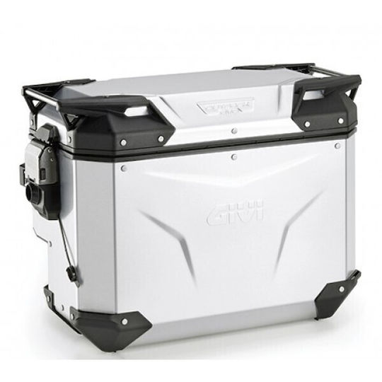 Givi Monokey Motorrad-Seitenkoffer Rechts Aluminium 40lt in Silber Farbe
