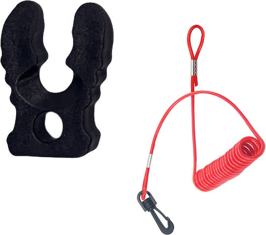 Eval Quick Stop Boat Switch On-Off Διακόπτης Ασφαλείας με Σπιράλ Γρήγορου Σβησίματος για Mariner-Suzuki Κινητήρα