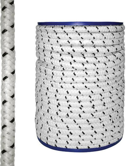 Lalizas Rope Cabo Knitted 8mm White with Blue SiritiWhite