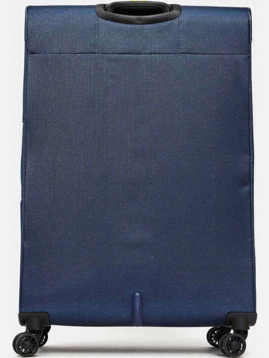 Mandarina Duck Zephyr Μεγάλη Βαλίτσα Ταξιδίου Υφασμάτινη Dress Blue με 4 Ρόδες Ύψους 83εκ.