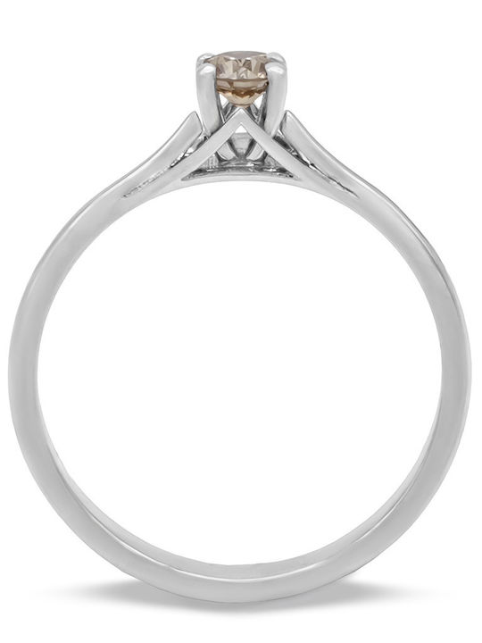 Savvas Design Einzelner Steine Ringe aus Weißgold 18K ADACH05848