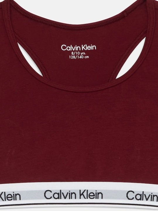 Calvin Klein Комплект Детски Юношески Сутиени Лилав Бордо 2 Броя