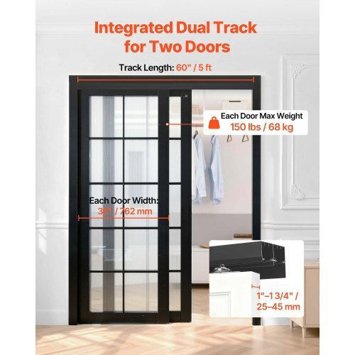 Vevor Sliding Door Mechanism 152.4cm