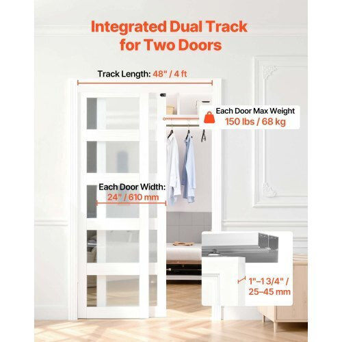 Vevor Sliding Door Mechanism 121.9cm