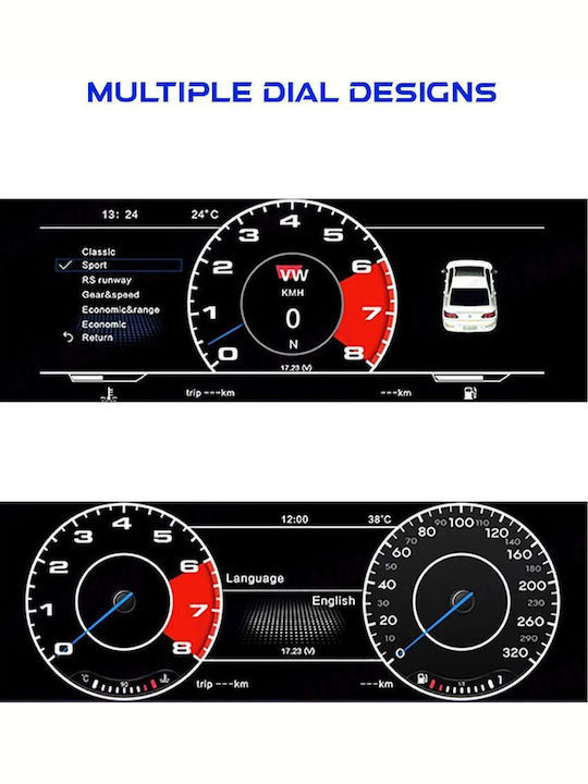 Digital IQ Auto-Audiosystem für Volkswagen Tiguan 2017-2021 Bluetooth USB Eingebautes Wi-Fi GPS Apple CarPlay Android Auto mit Touchscreen 12.3 Zoll