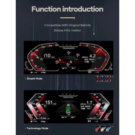 Digital IQ Auto-Audiosystem Für BMW X5 (E70) / X6 (E71) 2007-2013 Mit Touchscreen 12.3"