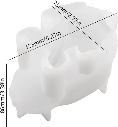Matriță Silicon Iepuraș Pentru Lumânare 13.3x8.6cm
