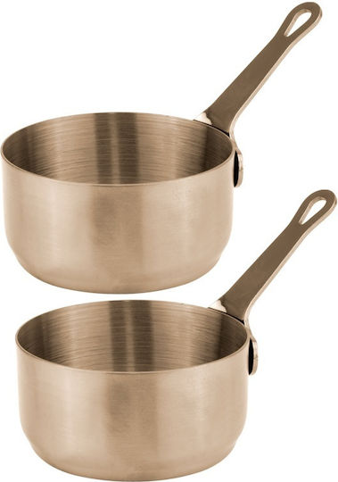Raki Μπωλ Σερβιρίσματος για Ντιπ Στρογγυλό Inox Καφέ