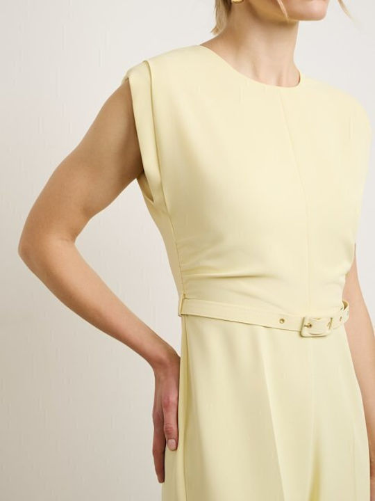 Women's Sleeveless One-piece Jumpsuit Yellow