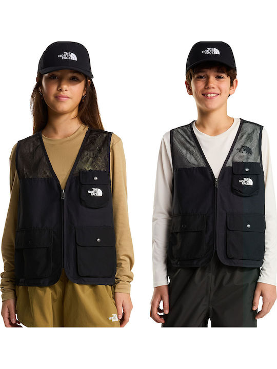 Kids Sports Sleeveless Jacket Black Camp