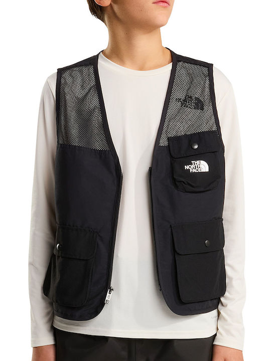 Kids Sports Sleeveless Jacket Black Camp