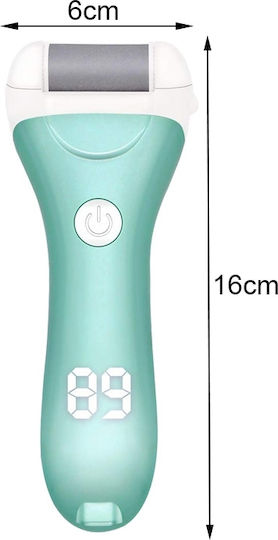 Electric Foot Rasp LCD 3 Grinding Heads USB Green 75-15977_z