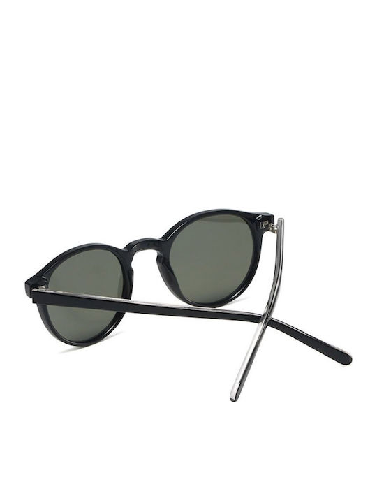 Polareye Unisex Sunglasses with Black Horn-Rimmed Frame and Black Polarized Lens ATR9049