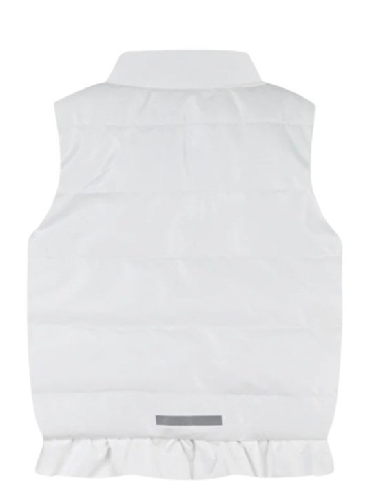 Kids Casual Sleeveless Short Jacket White