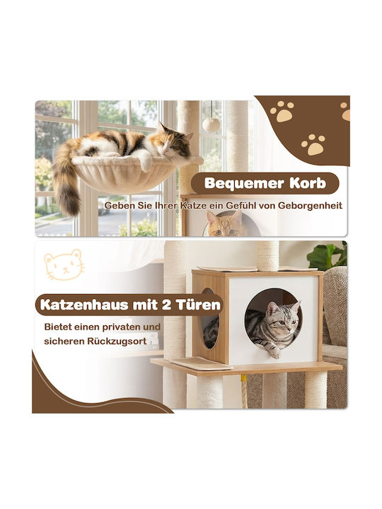 Costway Cat Scratching Post Pole White