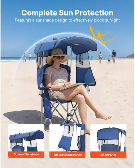 Vevor Blue Beach Chair