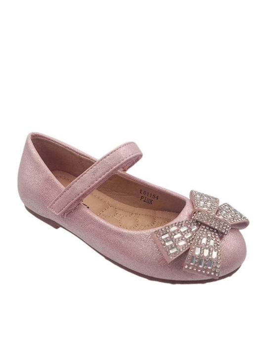 Kids Pumps & Ballerinas Anatomic With Hoop & Loop Closure Leather Pink