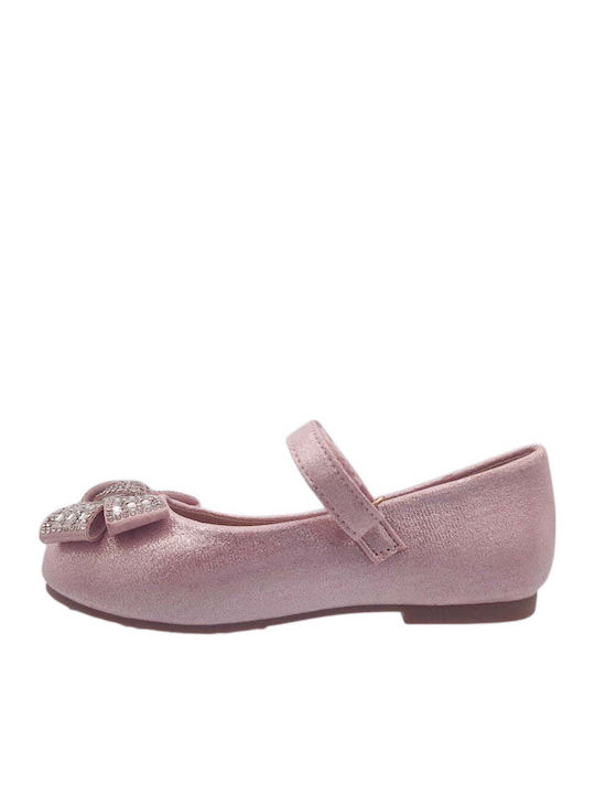 Kids Pumps & Ballerinas Anatomic With Hoop & Loop Closure Leather Pink