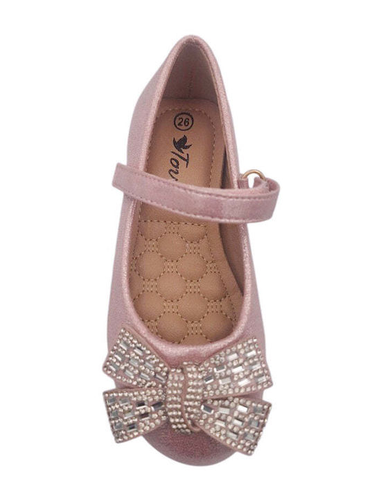 Kids Pumps & Ballerinas Anatomic With Hoop & Loop Closure Leather Pink
