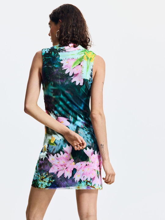 Sommer Mini Abendkleid Trekking Grün