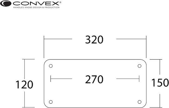 Σήμανση Οδών Convex 1541b Ματ Μαύρο 32x15cm