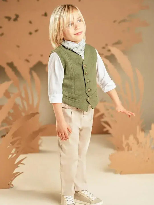 Baby Bloom Baby Bloom Baptism Suit with Vest for Boys Beige