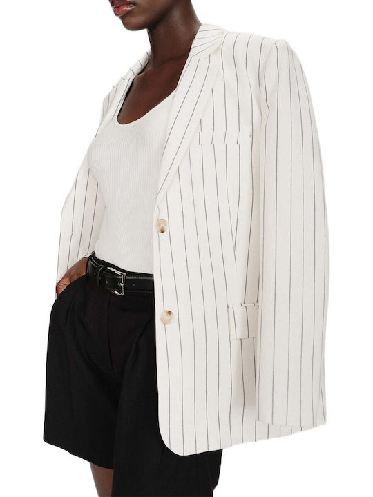 Grace & Mila Damen Samt Blazer Weiß