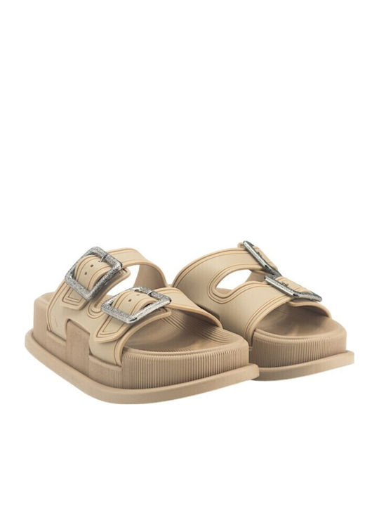 Flip Flops In Sandal Style In Beige Colour