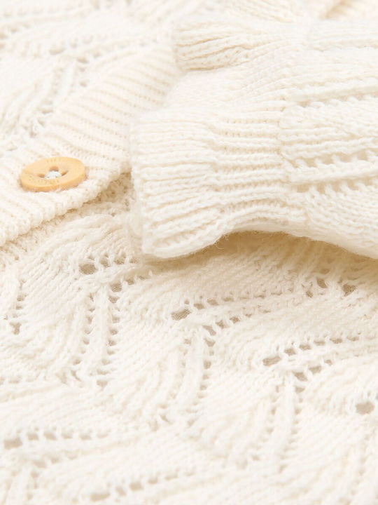 Cardigan Pentru Copii Tricotat Crem