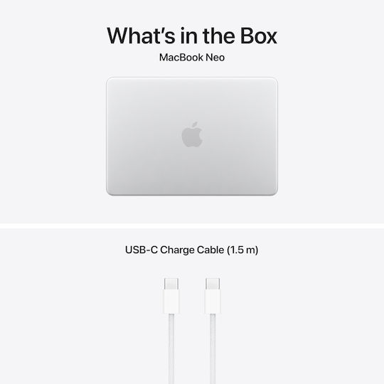 Apple MacBook Neo 13" IPS Retina Display (A18 Pro-6‑Core/8GB/512GB SSD/5‑Core GPU) Silver (GR Keyboard)