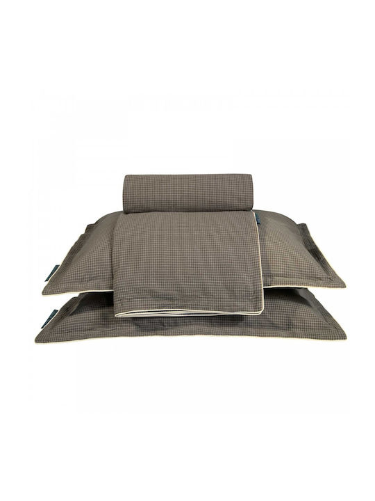 Greenwich Polo Club Cotton Duvet Cover Set 220x240cm Double with 2 Pillowcases 2375 Dark Taupe