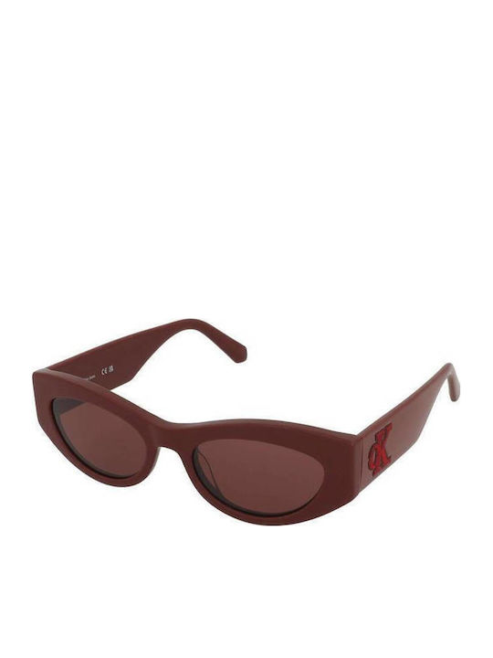 Calvin Klein Women's Sunglasses with Red Plastic Frame and Red Lens CKJ24626S 605