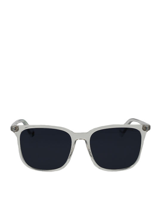 Polaroid Unisex Sunglasses with Transparent Plastic Frame and Gray Polarized Lens PLD6226/S 900/C3