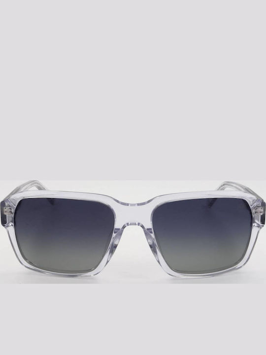 Timberland Unisex Sunglasses with Transparent Plastic Frame and Blue Gradient Lens TB9343 26D