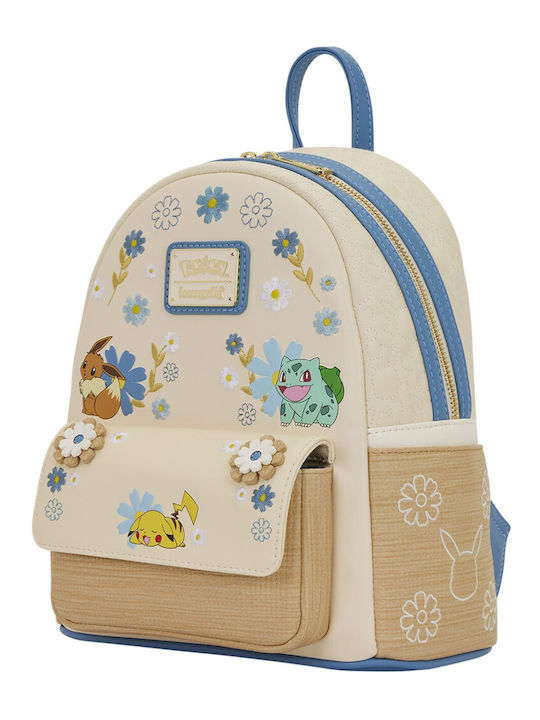Loungefly Kinder Tasche Rucksack Beiges Pokémon Blumen-Mini Loungefly Kinder Tasche Rucksack Beiges Pokémon Blumen-Mini