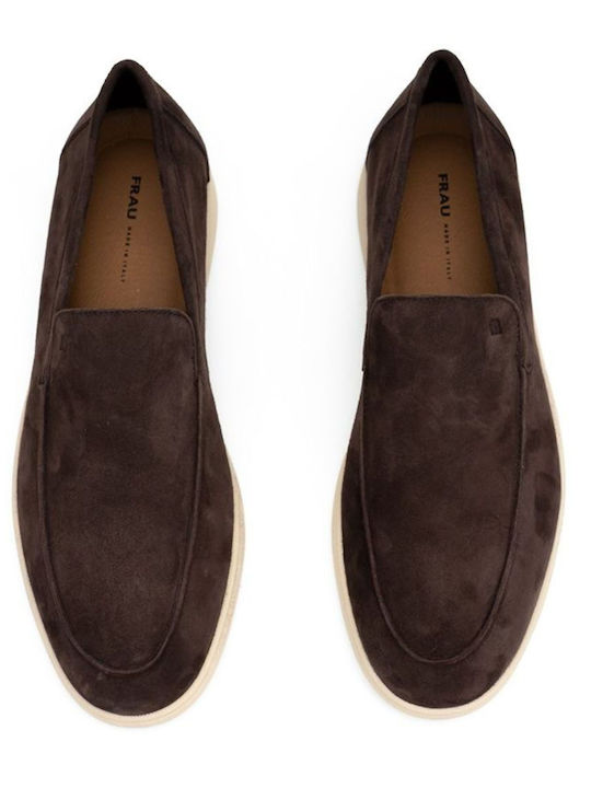 Suede Ανδρικά Μοκασίνια σε Καφέ Χρώμα